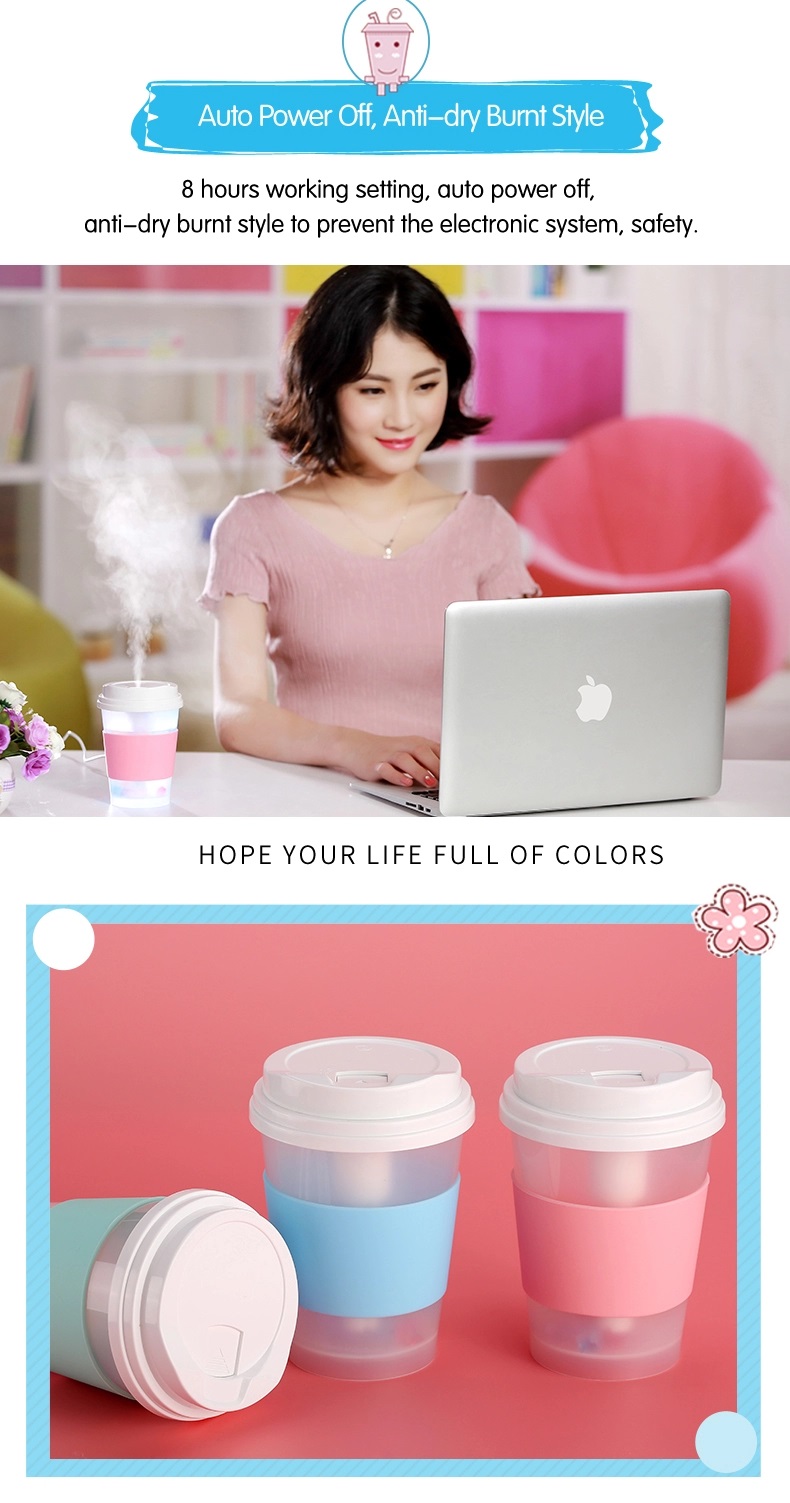 color cup mini humidifier 
