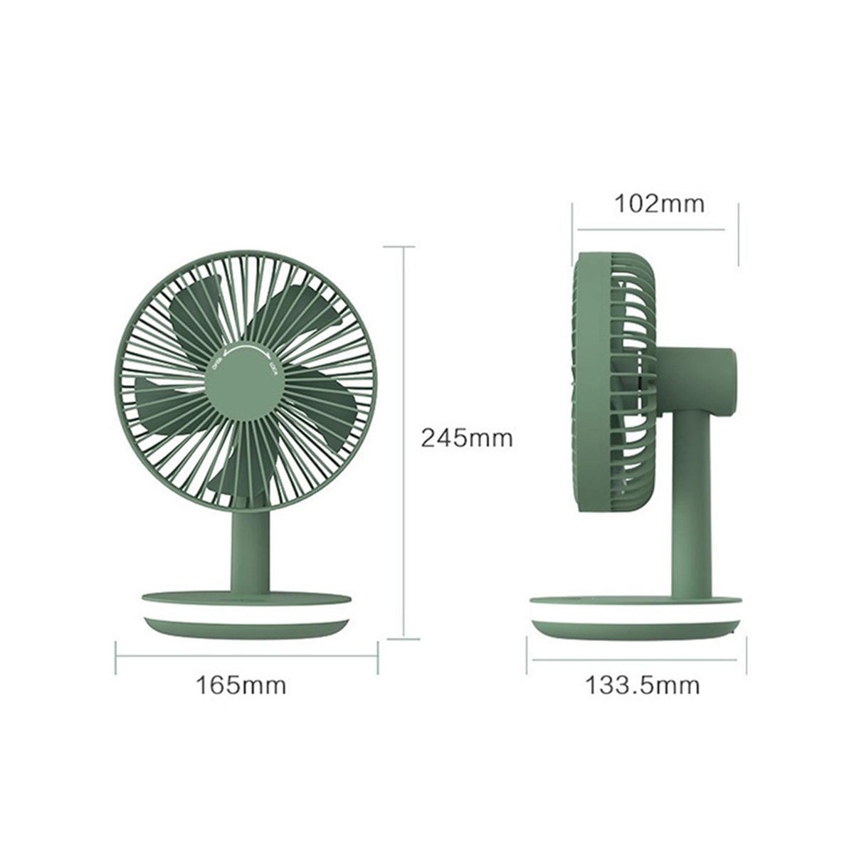 mini table fan with light