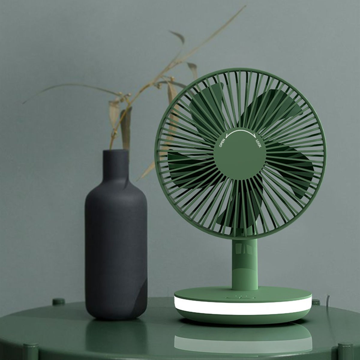 mini table fan with light