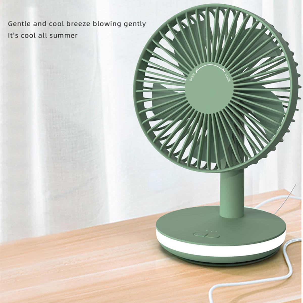 mini table fan with light