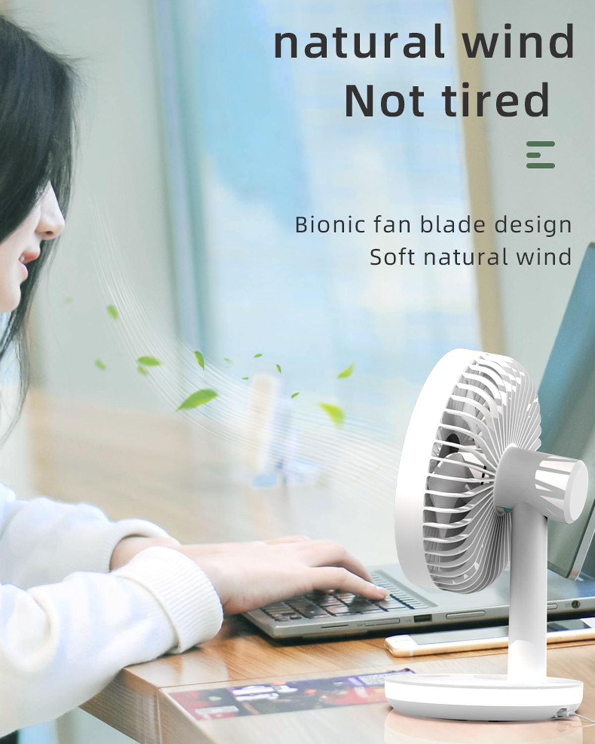 mini table fan with light