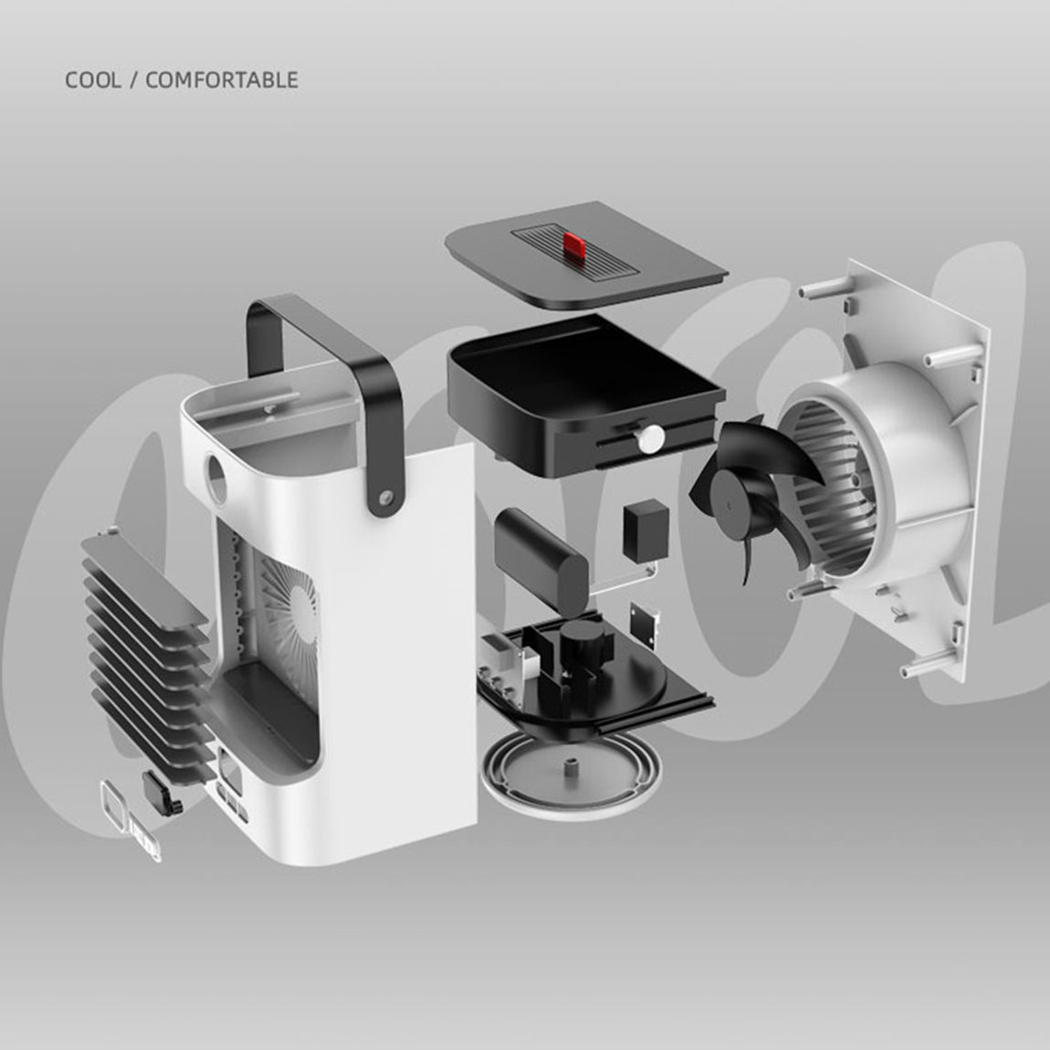 table cooling mist fan