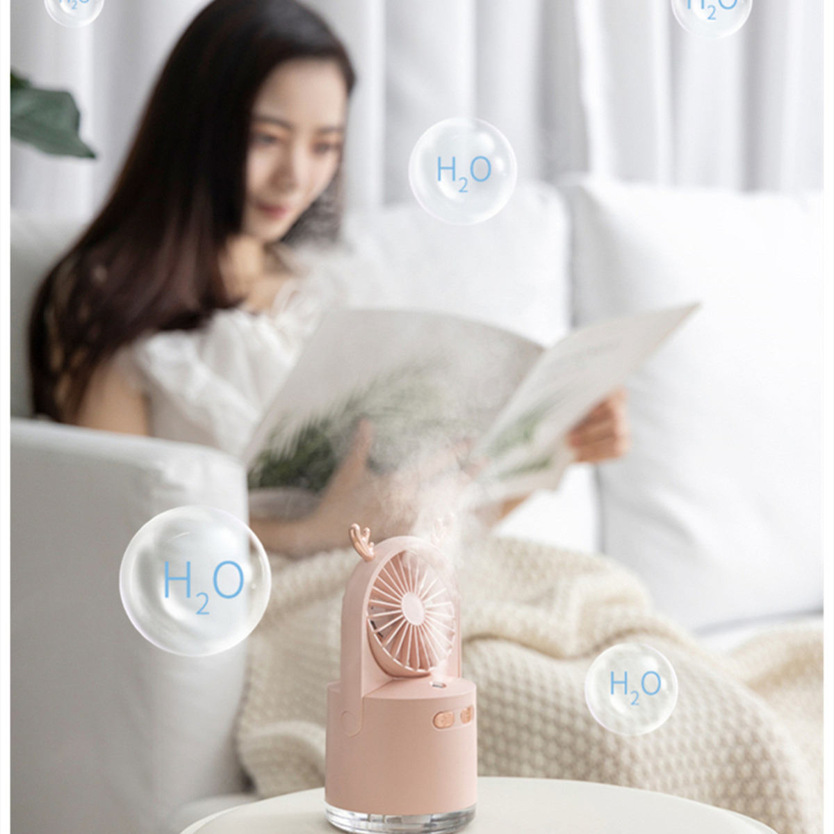 desk mist humidifier fan