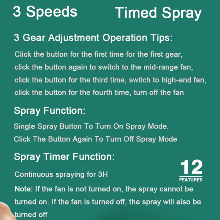 desk mist spray fan