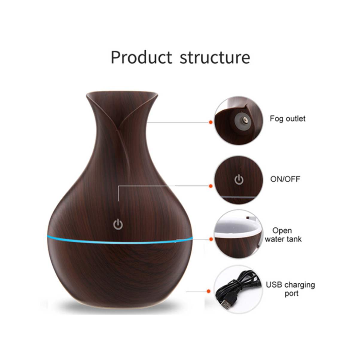 wooden mini humidifier