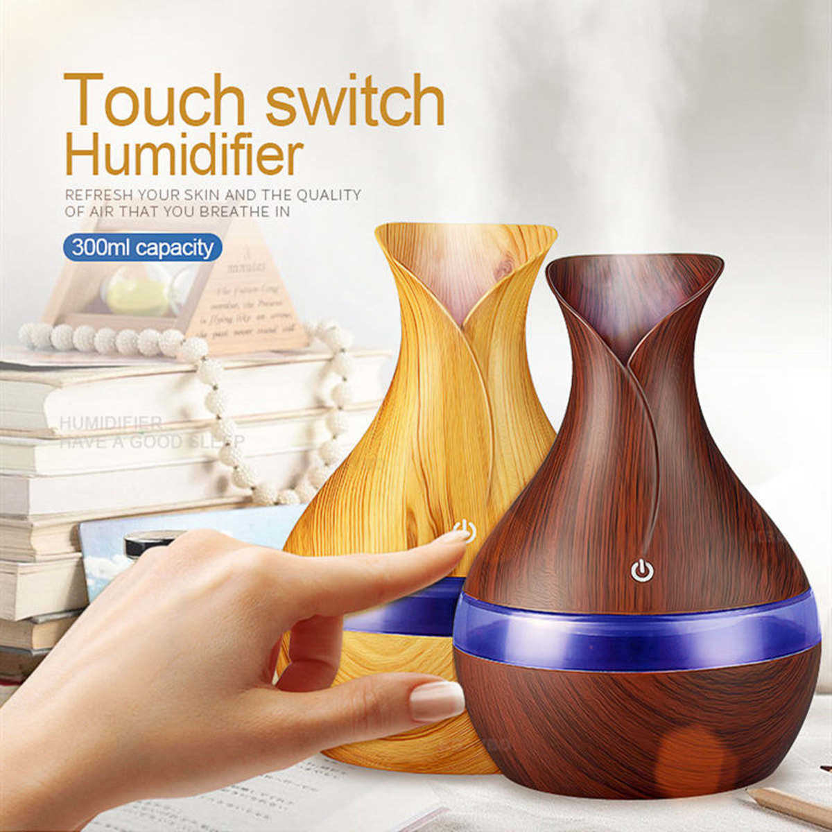 USB wooden mini humidifier