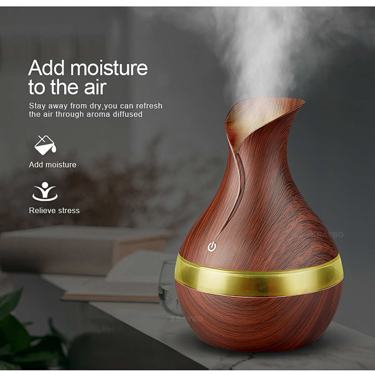 USB wooden mini humidifier