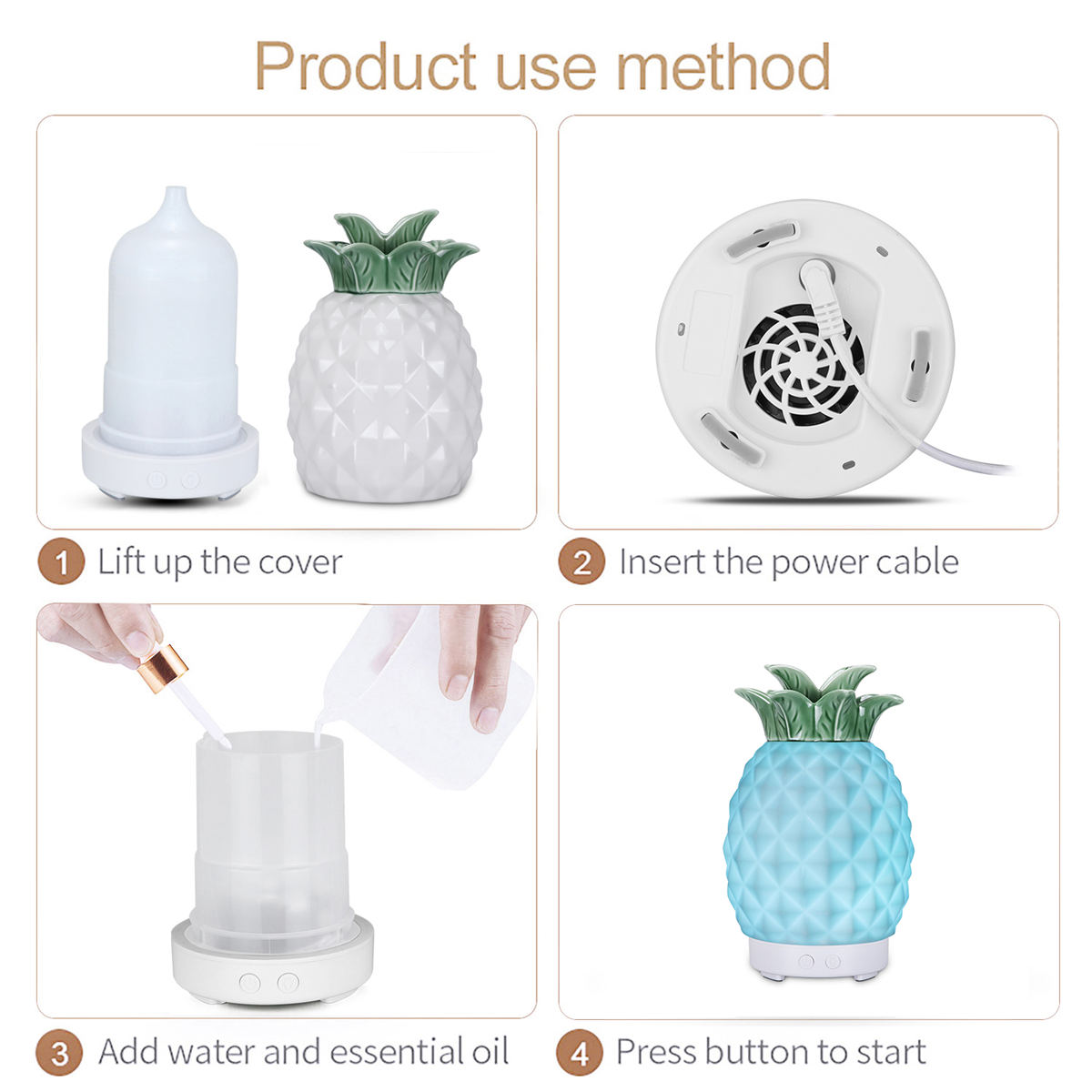 pineapple ceramic aroma diffuser