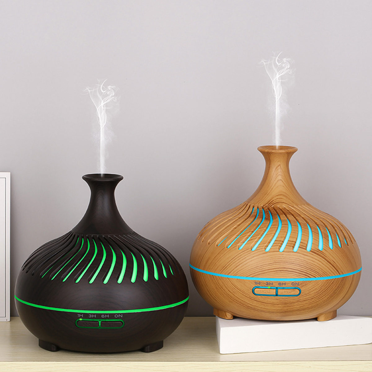 wooden aroma essential oil diffuser