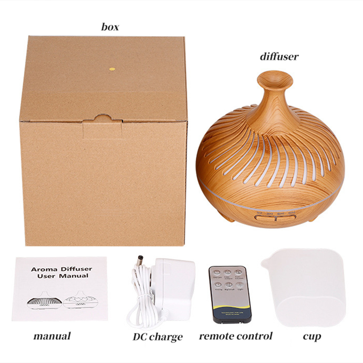 wooden aroma essential oil diffuser